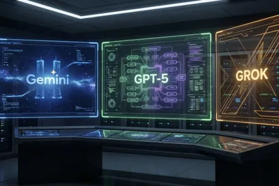 Comparison of GPT-5, Gemini, and Grok models